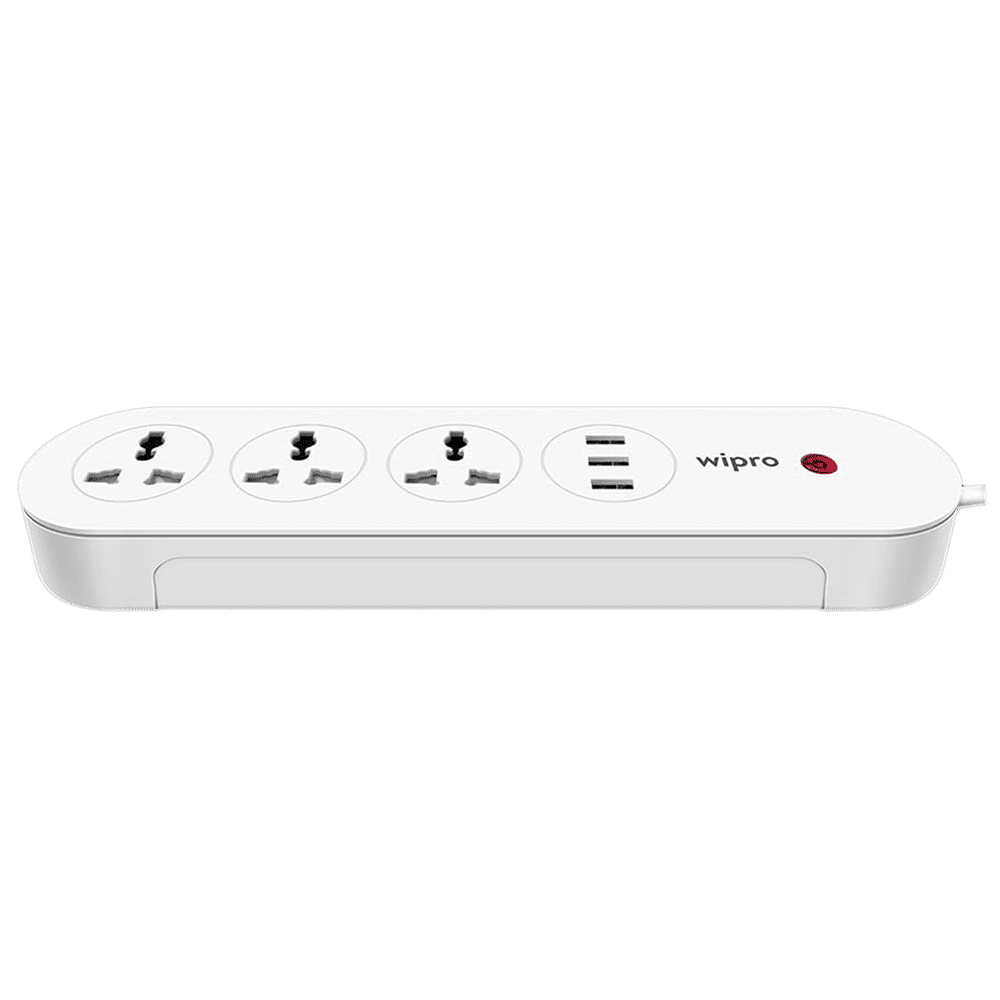 Buy Wipro 3 Sockets Smart Extension Board Quick Charge 3.0, DSE3150, White) Online Croma